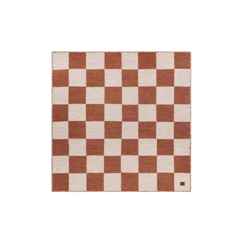 Ullmatta Chessie Kvadrat - 200x200 cm, Terracotta - Textilier & mattor - Mattor - Modern matta - Ullmattor