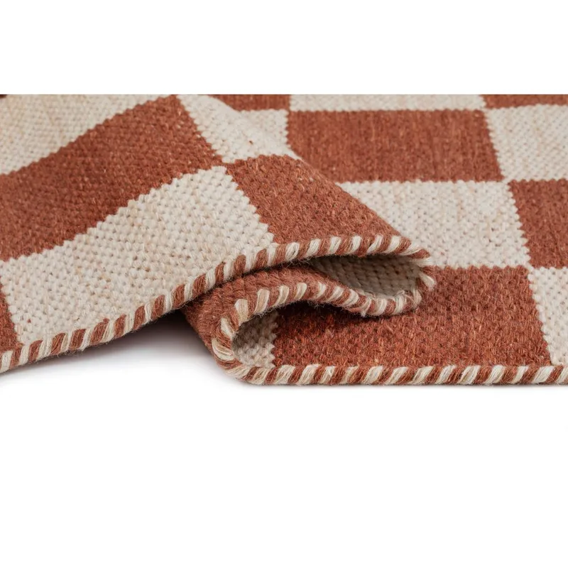 Ullmatta Chessie Kvadrat - 200x200 cm, Terracotta - Textilier & mattor - Mattor - Modern matta - Ullmattor