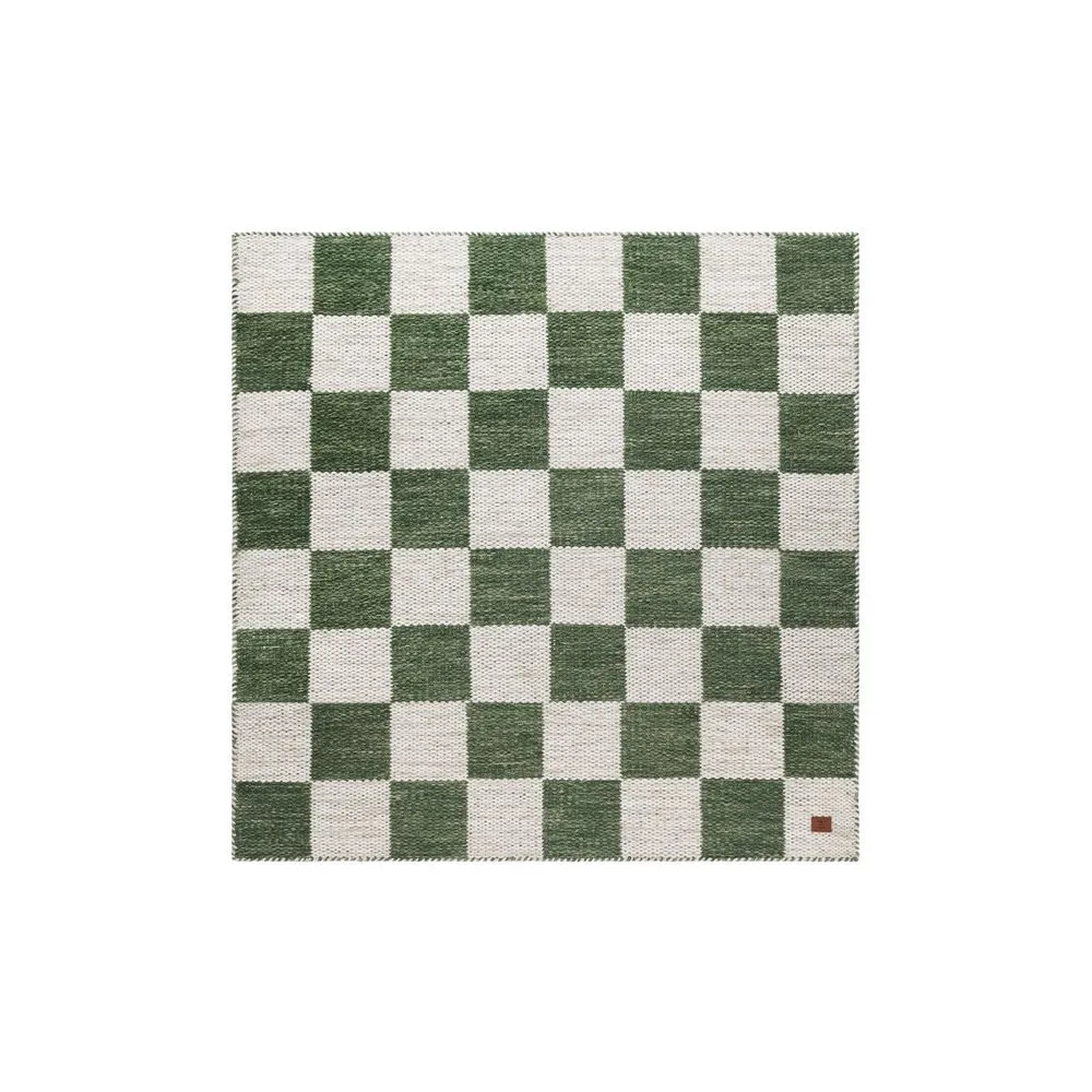 ullmatta chessie kvadrat - 250x250 cm, smaragdgrön