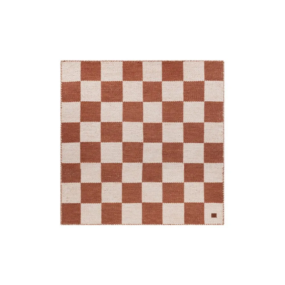 ullmatta chessie kvadrat - 250x250 cm, terracotta
