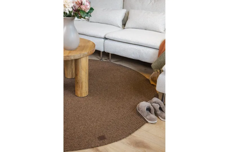 Ullmatta Merino - 160x160 cm, Chocolate brown - Textilier & mattor - Mattor - Modern matta - Ullmattor