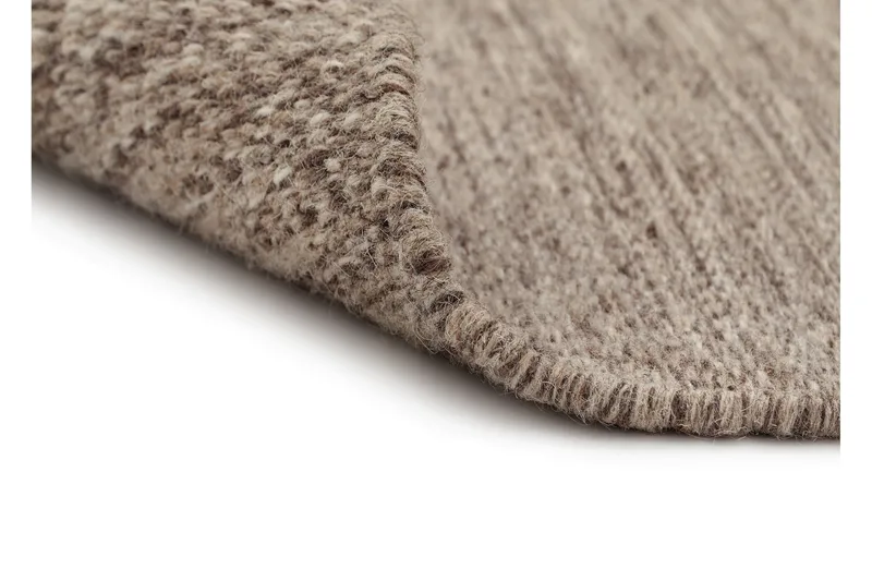 Birka Ullmatta Rund 160 cm - Mörklinne - Textilier & mattor - Mattor - Modern matta - Ullmattor