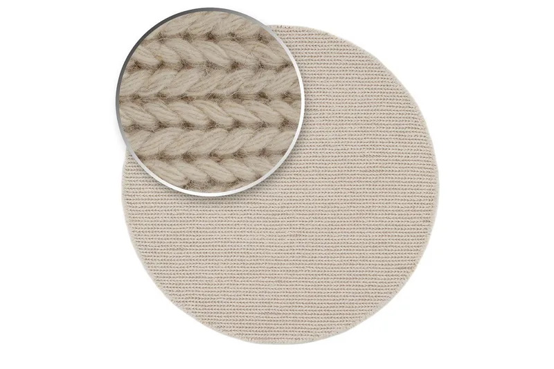 Dalarö Ullmatta 240 cm Rund - Vit - Textilier & mattor - Mattor - Modern matta - Ullmattor
