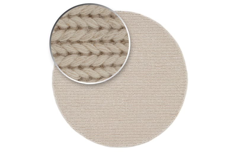 Dalarö Ullmatta 240 cm Rund - Vit - Textilier & mattor - Mattor - Modern matta - Ullmattor