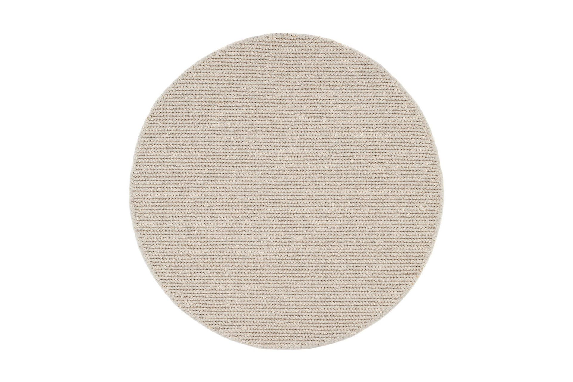 Dalar&ouml; Ullmatta 240 cm Rund - Vit