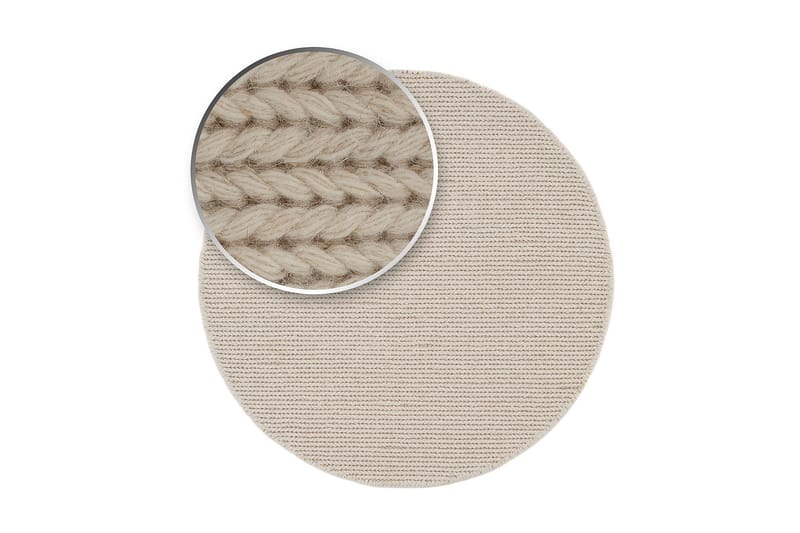 Dalarö Ullmatta 300 cm Rund - Vit - Textilier & mattor - Mattor - Modern matta - Ullmattor