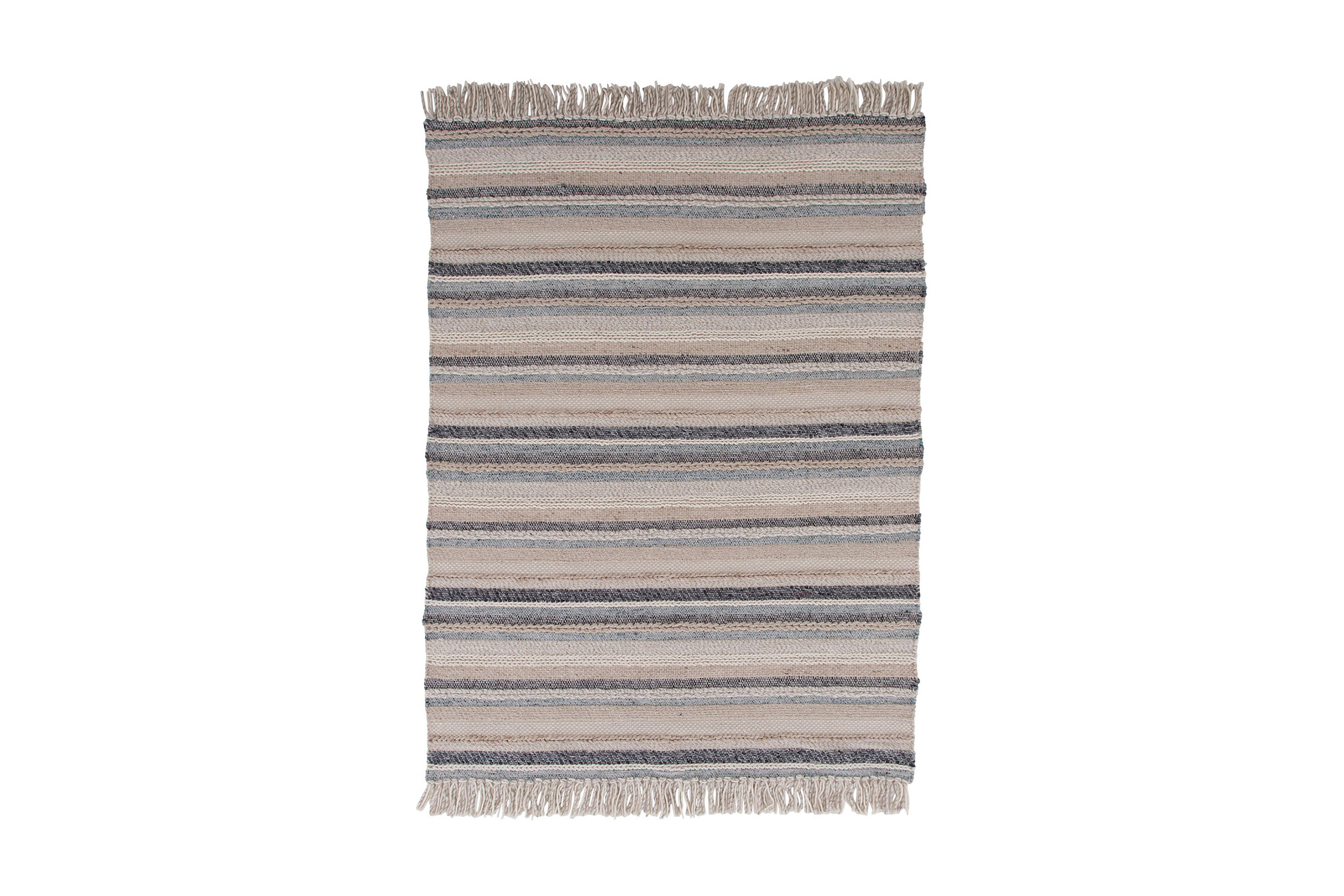 gudha ullmatta 170x240 cm - beige/blå