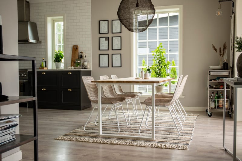 Gudha Ullmatta 170x240 cm - Beige/Blå - Textilier & mattor - Mattor - Modern matta - Ullmattor