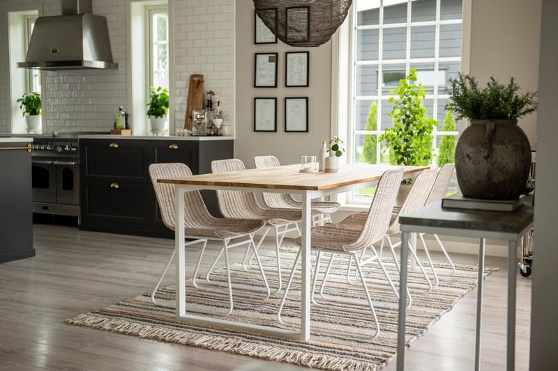 Gudha Ullmatta 170x240 cm - Beige/Blå - Textilier & mattor - Mattor - Modern matta - Ullmattor