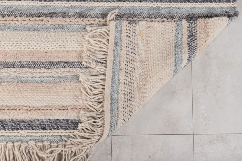 Gudha Ullmatta 170x240 cm - Beige/Blå - Textilier & mattor - Mattor - Modern matta - Ullmattor