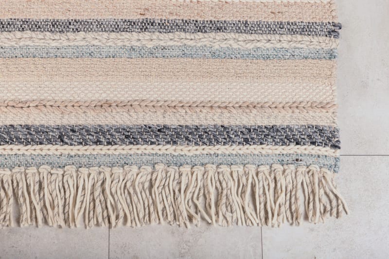 Gudha Ullmatta 200x300 cm - Beige/Blå - Textilier & mattor - Mattor - Modern matta - Ullmattor