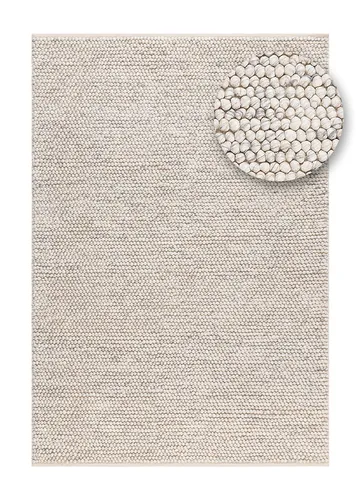 Handvävd Matta Bubble 140x200 cm - Sand - Textilier & mattor - Mattor - Modern matta - Ullmattor