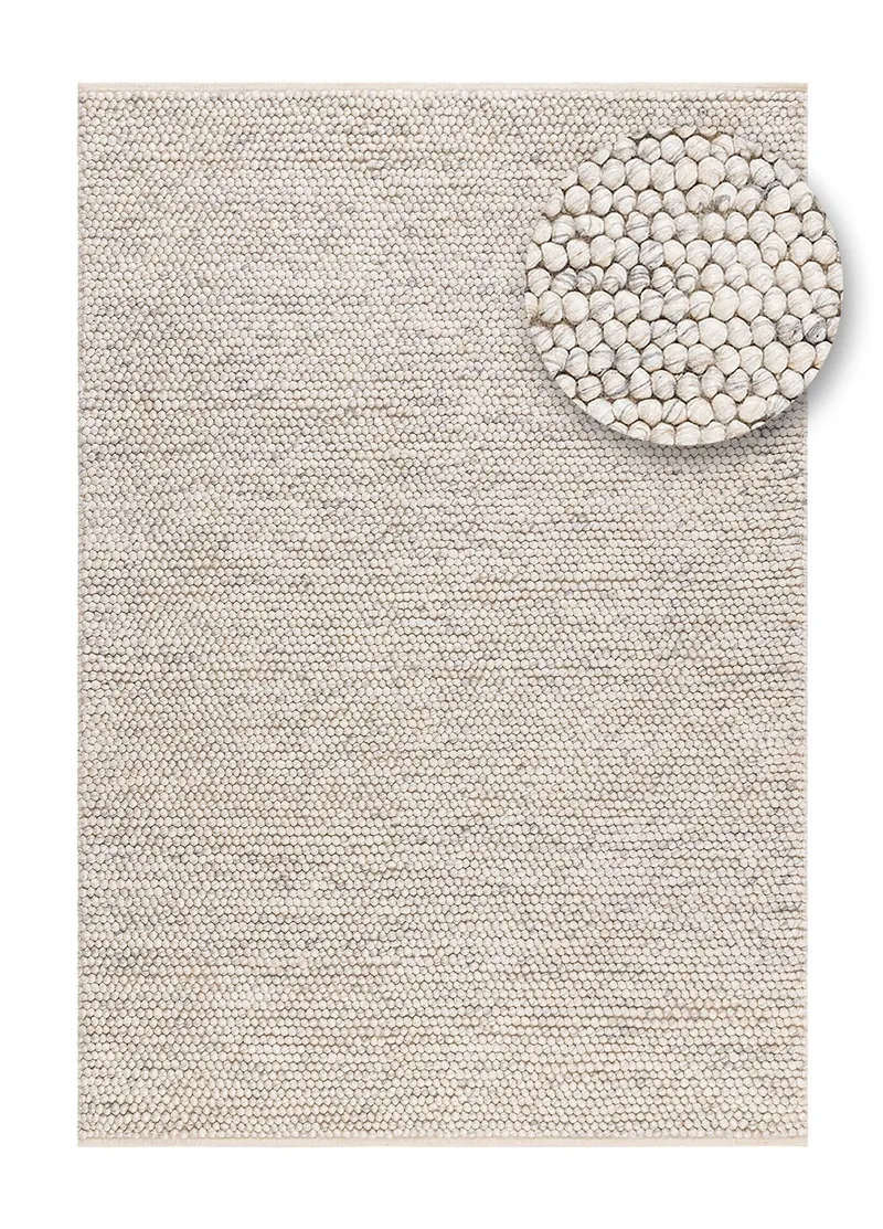 Handvävd Matta Bubble 140x200 cm - Sand - Textilier & mattor - Mattor - Modern matta - Ullmattor