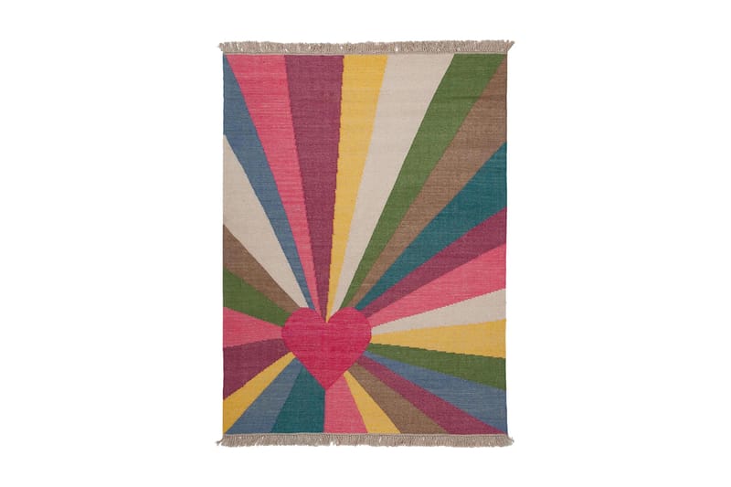 KILIM HIPPIE 1 Ullmatta 160x230 cm Flerfärgad - Ullmattor