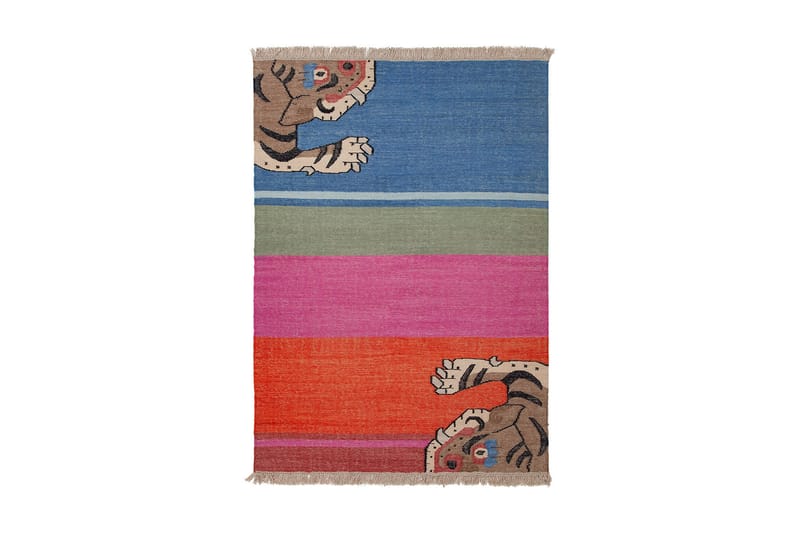 KILIM HIPPIE 2 Ullmatta 140x200 cm Flerfärgad - Ullmattor