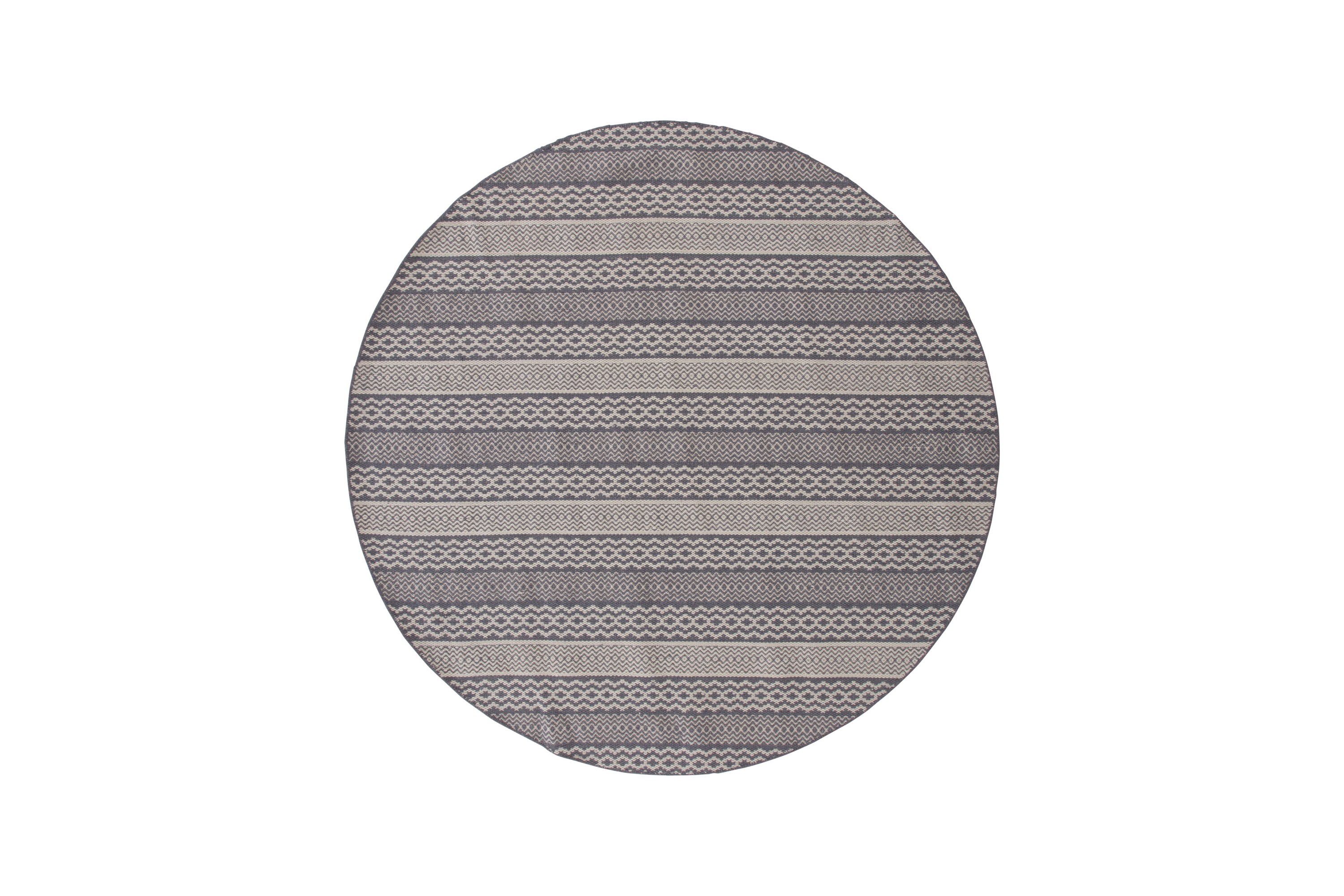 sishu ullmatta rund 200 cm - ljusgrå