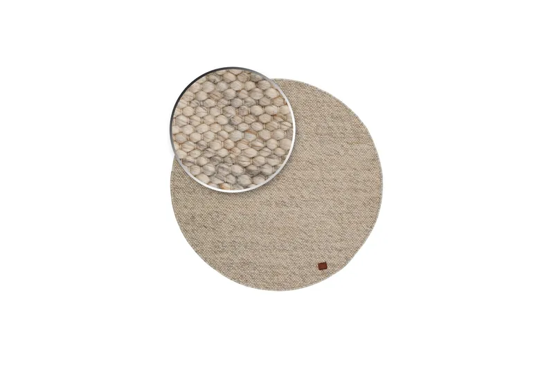 Skagen Ullmatta 160 cm Rund - Sandmelange - Textilier & mattor - Mattor - Modern matta - Ullmattor