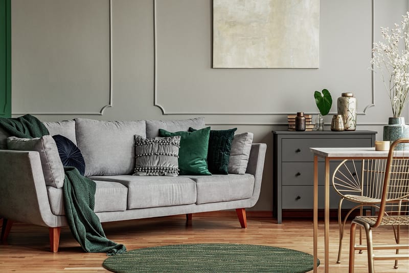 Skagen Ullmatta 300 cm Rund - Grönmelange - Textilier & mattor - Mattor - Modern matta - Ullmattor