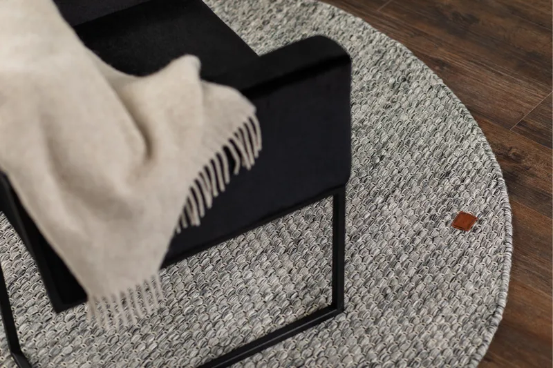 Torekov Ullmatta Rund 200 cm - Grå - Textilier & mattor - Mattor - Modern matta - Ullmattor