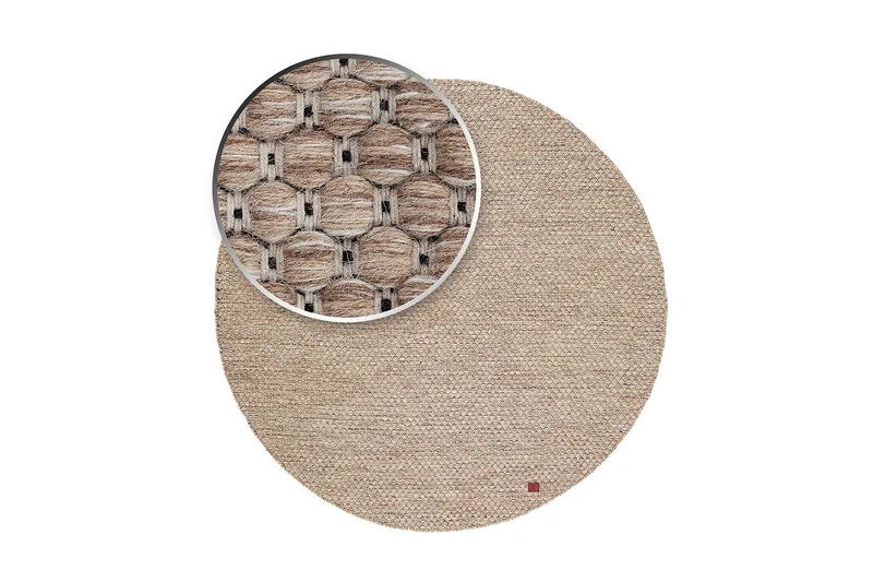 Torekov Ullmatta Rund 300 cm - Linne - Textilier & mattor - Mattor - Modern matta - Ullmattor