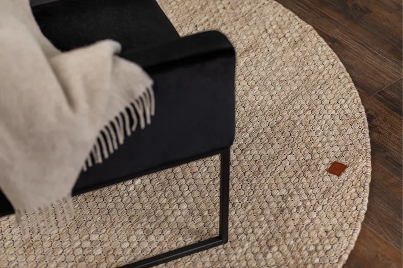 Torekov Ullmatta Rund 300 cm - Linne - Textilier & mattor - Mattor - Modern matta - Ullmattor