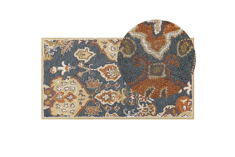 Umurlu Ryamatta 80x150 cm Kvadratisk Grå - Textilier & mattor - Mattor - Modern matta - Ullmattor
