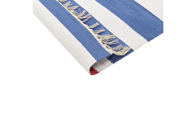 Varser Bomullsmatta 140x200 cm - Blå - Textilier & mattor - Mattor - Modern matta - Bomullsmattor