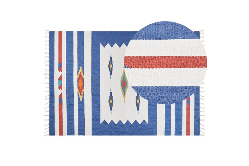 Varser Bomullsmatta 200x300 cm - Blå - Textilier & mattor - Mattor - Modern matta - Bomullsmattor