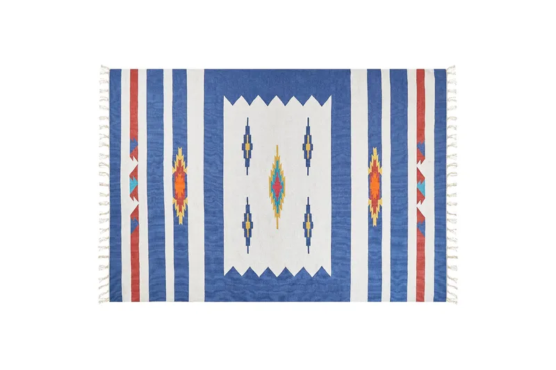 Varser Bomullsmatta 200x300 cm, Blå