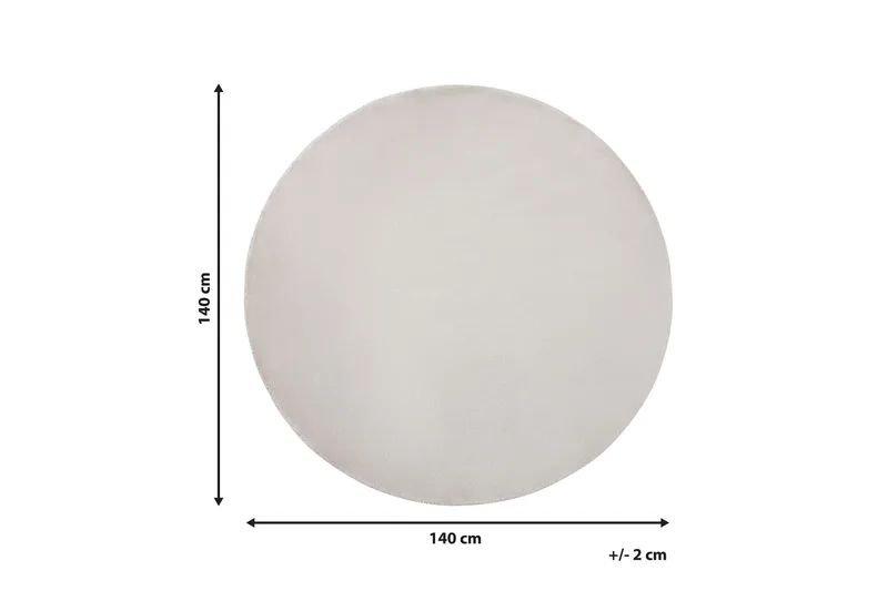 Brinckman Viskosmatta Rund 140 cm - Ljusgrå - Textilier & mattor - Mattor - Modern matta - Viskosmattor