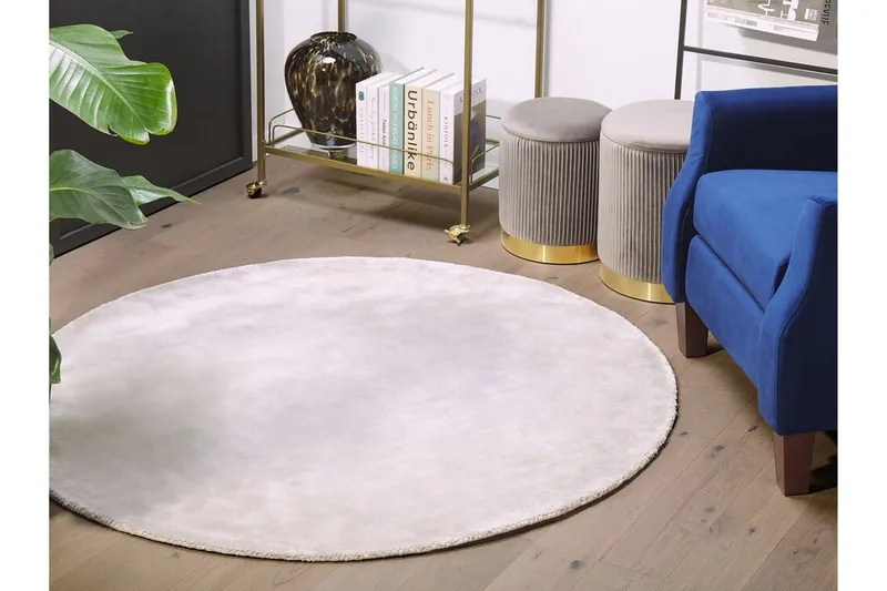 Brinckman Viskosmatta Rund 140 cm - Ljusgrå - Textilier & mattor - Mattor - Modern matta - Viskosmattor