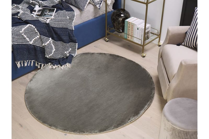 Brinckman Viskosmatta Rund 140 cm - Mörkgrå - Textilier & mattor - Mattor - Modern matta - Viskosmattor