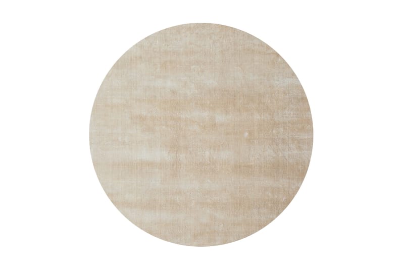 CLASSIC Viskosmatta Rund Ø135 cm Beige - Viskosmattor