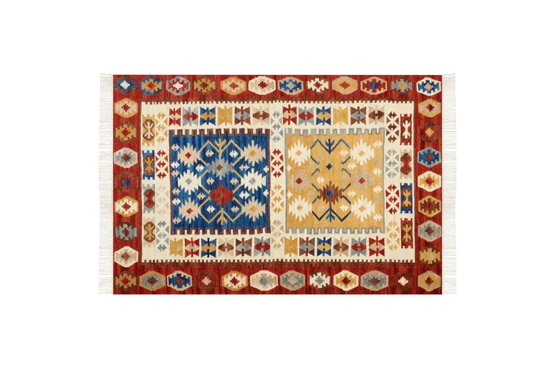 Voskehat Ullmatta 200x300 cm, Röd