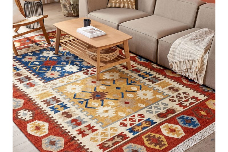 Voskehat Ullmatta 200x300 cm - Röd - Textilier & mattor - Mattor - Modern matta - Ullmattor