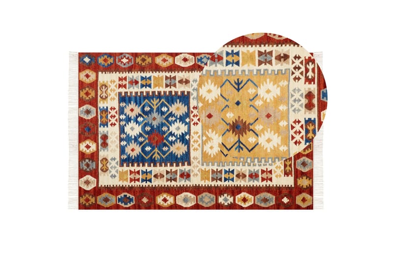 Voskehat Ullmatta 200x300 cm - Röd - Textilier & mattor - Mattor - Modern matta - Ullmattor