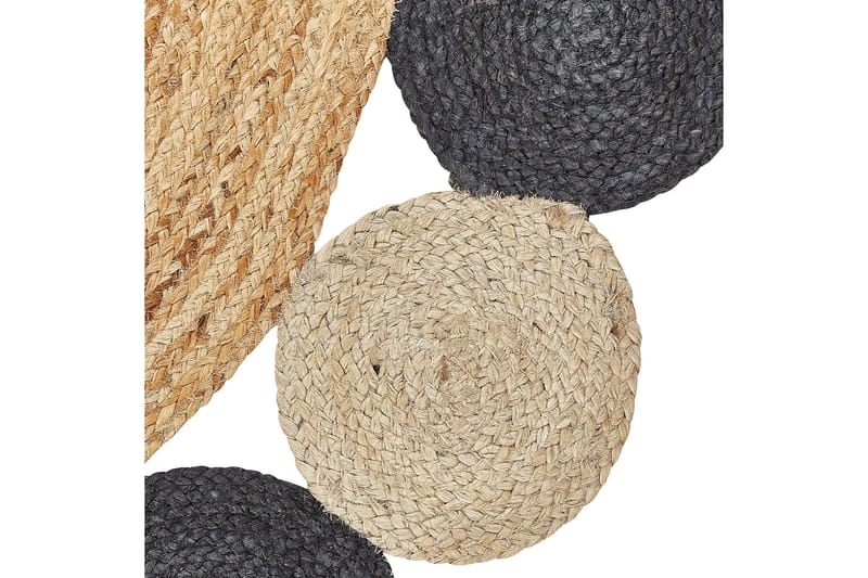 Vostan Jutematta 140 cm Rund - Svart - Textilier & mattor - Mattor - Modern matta - Jutemattor & sisalmattor