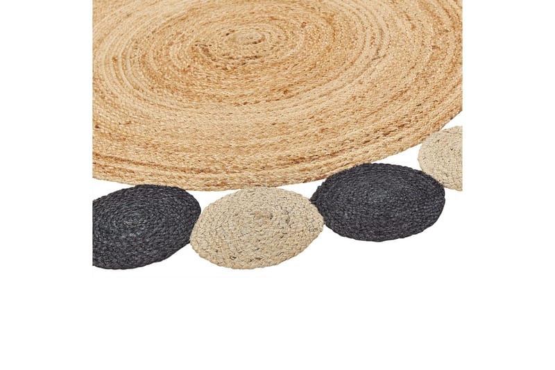 Vostan Jutematta 140 cm Rund - Svart - Textilier & mattor - Mattor - Modern matta - Jutemattor & sisalmattor