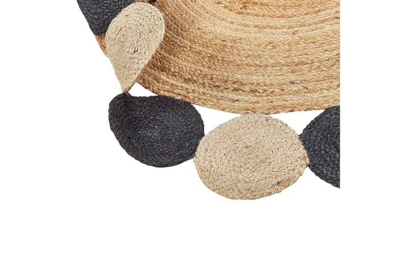 Vostan Jutematta 140 cm Rund - Svart - Textilier & mattor - Mattor - Modern matta - Jutemattor & sisalmattor