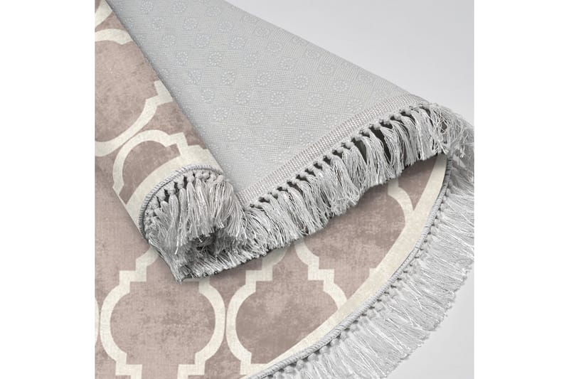 Alanur Home Matta 100x100 cm - Cremevit/Brun - Textilier & mattor - Mattor - Modern matta - Wiltonmattor