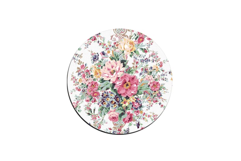 Amarinda Matta Rund 140 cm, Flerfärgad/Sammet