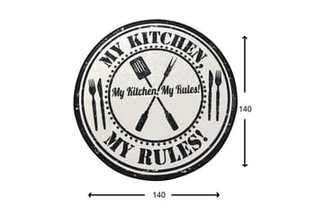 Annchen Matta Rund 140 cm - Flerfärgad/Sammet - Textilier & mattor - Mattor - Modern matta - Wiltonmattor