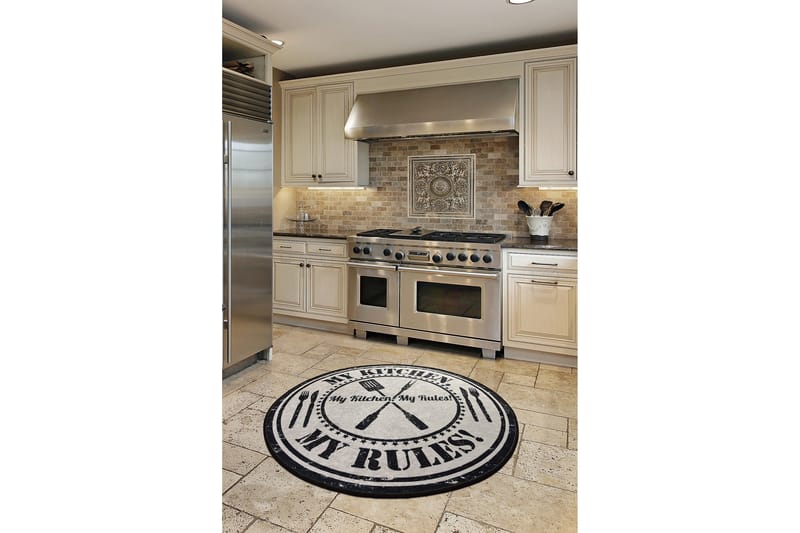 Annchen Matta Rund 140 cm - Flerfärgad/Sammet - Textilier & mattor - Mattor - Modern matta - Wiltonmattor