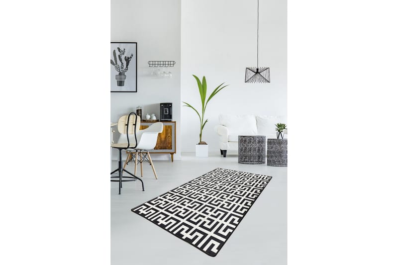 Chilai Matta 80x120 cm - Svart/Vit - Textilier & mattor - Mattor - Modern matta - Wiltonmattor