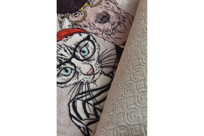 Coppia Matta Rund 140 cm - Flerfärgad/Sammet - Textilier & mattor - Mattor - Modern matta - Wiltonmattor