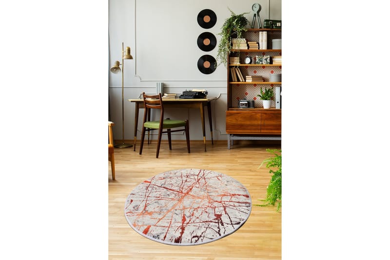 Distira Matta Rund 100 cm - Flerfärgad/Sammet - Textilier & mattor - Mattor - Modern matta - Wiltonmattor