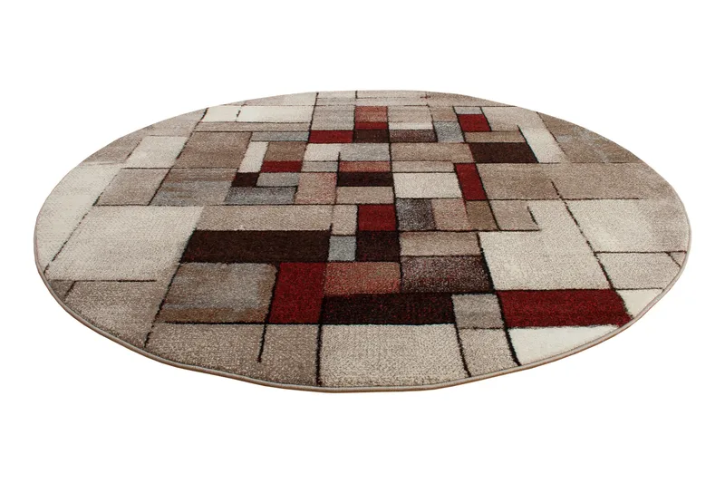 London Friezematta Rund 120 - Sand - Textilier & mattor - Mattor - Modern matta - Wiltonmattor