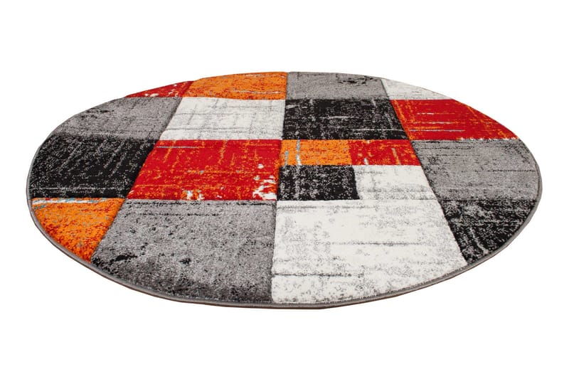London Square Friezematta Rund 160 - Röd/Orange - Textilier & mattor - Mattor - Modern matta - Wiltonmattor