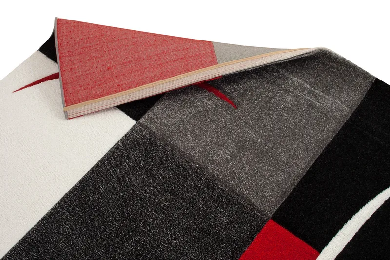 London Patch Friezematta 200x290 - Röd - Textilier & mattor - Mattor - Modern matta - Wiltonmattor