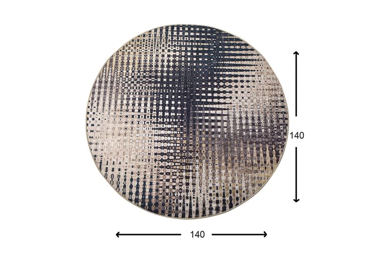 Samruna Matta Rund 140 cm - Flerfärgad/Sammet - Textilier & mattor - Mattor - Modern matta - Wiltonmattor